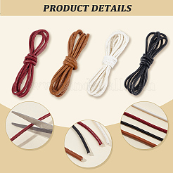 4 Stück 4 Farben rundes PU-Lederband&nbsp;DIY-CL0001-43