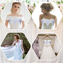 3 ярд ленты из полиэстера с цветочной вышивкой OCOR-WH20001-86A