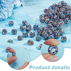 100 шт. бусины из полимерной глины со стразами RB-PH0001-38A
