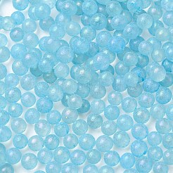 Светящиеся в темноте прозрачные стеклянные круглые бусины GLAA-F124-B07