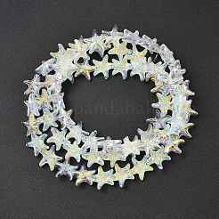 Стеклянные бусины с гальваническим покрытием &nbsp;EGLA-P069-01A-AB08