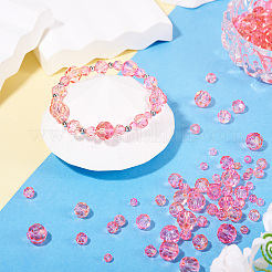 4 нити 4 стиля прозрачные стеклянные бусины с покрытием для выпечки&nbsp;DGLA-TA0001-32D