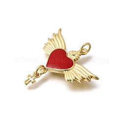 Pendentifs d'émail en laiton &nbsp;KK-Z155-14G