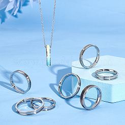 201 Edelstahl-Rillenfingerringe-Set für Männer und Frauen&nbsp;RJEW-UN0002-64C