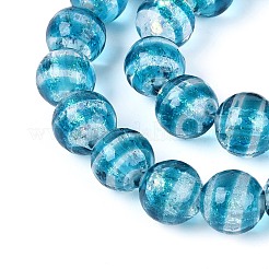 Ручной стеклянные фольга бисер пряди&nbsp;FOIL-N033-05C