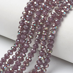 Стеклянные бусины с гальваническим покрытием &nbsp;EGLA-A034-J6mm-J