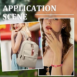 30шт 6 цвета непрозрачные акриловые европейские бусины&nbsp;SACR-YW0002-10