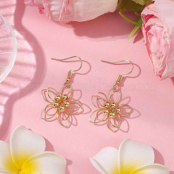 Латунь болтающийся серьги EJEW-JE05953