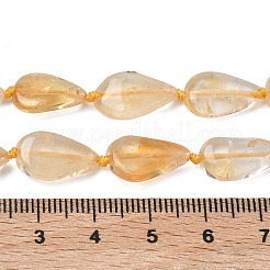 Нити из нагретых натуральных цитриновых бусин&nbsp;G-L650-H01-01