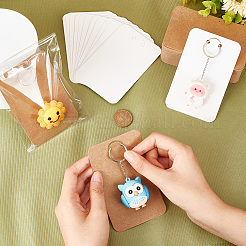 2 пакет 2-х цветных прямоугольных бумажных брелоков для демонстрации карточек CDIS-BC0001-02