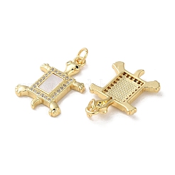 Латунные микропаве прозрачные подвески с фианитом&nbsp;KK-B083-29B-G