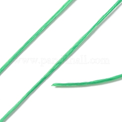 50ヤードの平らな弾性クリスタルストリング  弾性ビーズ糸  ストレッチブレスレット作り用  シーグリーン  0.8mm&nbsp;EW-WH0019-01I
