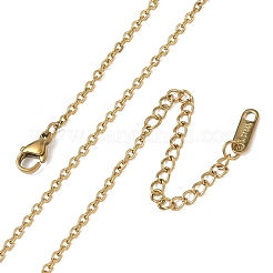 2 mm lange Kabelkettenhalsketten aus 304 Edelstahl für Damen&nbsp;SA-CBACA62-05G