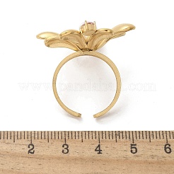 Кольца-манжеты из нержавеющей стали 304 с кубическим цирконием для женщин RJEW-D302-02G-02