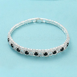 Браслеты-цепочки из латуни с микропаве и кубическим цирконием&nbsp;BJEW-Q771-04S