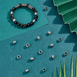 80 шт. 4 стиля 201 нержавеющая сталь европейские бусины STAS-UN0050-34