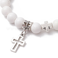 Браслеты из натуральных малайзийских жадеитов с круглыми бусинами BJEW-JB11599-02