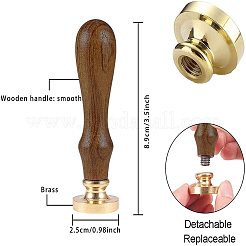 DIY деревянный воск печать штамп AJEW-WH0131-287