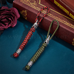 2 шт. 2 цвета ручной работы из спартанского нейлонового парашютного шнура подвесные украшения для мужчин KEYC-HY0001-32