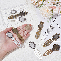 10 шт. закладка в виде черепахи в тибетском стиле с кабошоном&nbsp;TIBE-ME0001-11