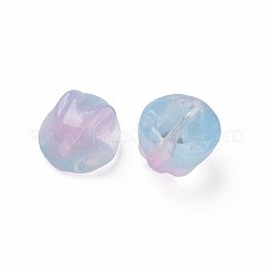 Perle di vetro verniciato a spruzzo trasparente bicolore&nbsp;GLAA-Q092-06-C03