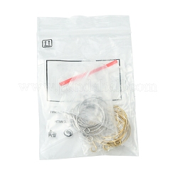 24 шт. 2-цветное ионное покрытие (IP) из нержавеющей стали 304 крючки для сережек STAS-FS0001-65