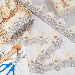 7.5 ярд полиэфирная цветочная кружевная отделка OCOR-OC0001-53B