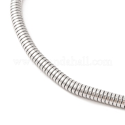 Bracciali a catena tonda in acciaio inossidabile 304 anti-appannamento con fermagli&nbsp;BJEW-F472-01P-03