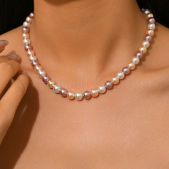 Элегантные стеклянные жемчужины круглые бусины металлические ot ожерелья для женщин DC4506