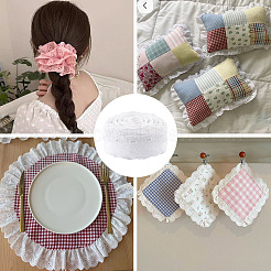 コットンレーストリム  洋服アクセサリー用  ホワイト  2-1/8インチ（55mm）&nbsp;OCOR-TAC0015-30A