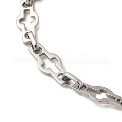 Мужские браслеты из нержавеющей стали 304 с полыми звеньями BJEW-JB12293-02