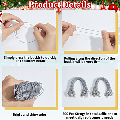 200 шт. полиэстеровый шнур для бирки цепи&nbsp;FIND-CP0003-36B