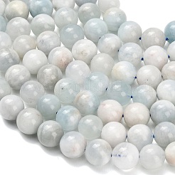 Природные Аквамарин бисер нитей&nbsp;G-F826-B01-10mm