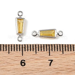 Ciondoli a forma di trapezio in ottone con pavé di zirconi cubici Shegrace&nbsp;XGRQ2O984-444C-P