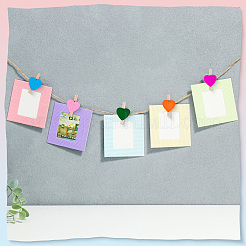 80 шт. 10-х цветные деревянные зажимы-гвоздики&nbsp;DIY-CP0012-83