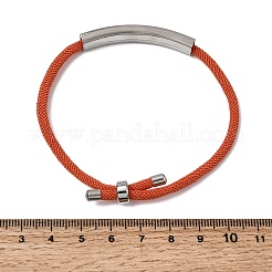 Pulsera redonda de cordón de nailon Milano con cierre deslizante&nbsp;BJEW-L722-01P-11