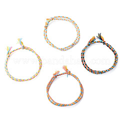 4 pulsera trenzada de cordón de algodón bohemio de 4 colores&nbsp;BJEW-TA0001-26