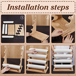 1 Beutel mit 4-stufigen T-Bar-Armband-Organizer-Ständern aus Samt mit Holzsockel und Legierungszubehör&nbsp;ODIS-PH0009-14