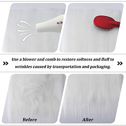 2 шт. искусственный мех квадратной ткани DIY-GF0011-26B