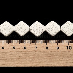 Нити бусин из окрашенной натуральной лавы G-A264-A03-01C