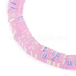 Стеклянные бусины с гальваническим покрытием  GLAA-B023-01A-11