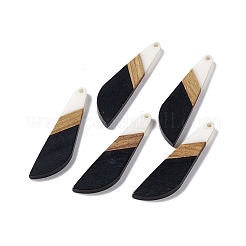 Большие подвески из непрозрачной смолы и орехового дерева RESI-M027-07I