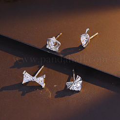 4 шт. элегантные серьги-гвоздики из стерлингового серебра s925 в виде короны VS4444-2