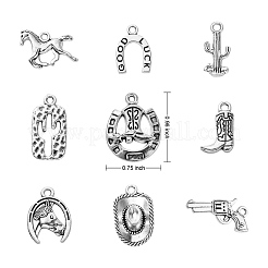 90pcs 9 pendentifs en alliage de style tibétain&nbsp;TIBEP-SZ0001-13