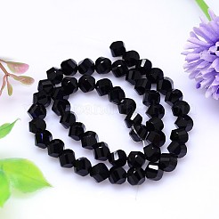 カット加工多面体模造オーストリアクリスタルビーズ連売り  グレードAAA  ブラック  10mm  穴：0.9~1mm  約40個/連  15.7インチ&nbsp;G-M183-10mm-23A