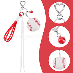 1 porte-clés en cuir PU sur le thème du sport&nbsp;KEYC-SP0001-67E