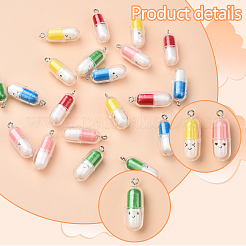 5 цветные полупрозрачные пластиковые подвески&nbsp;KY-YW0001-81A