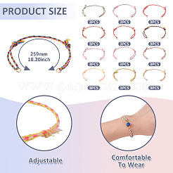 36шт 12 цвета поликоттоновый шнур для изготовления браслетов&nbsp;BJEW-TAC0053