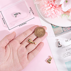 4 шт. 2-х цветные подвески ко Дню святого Валентина из нержавеющей стали 304 STAS-BBC0006-12