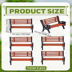 6 Stück Stuhl-PVC-Display-Ornamente&nbsp;DJEW-LP0001-31